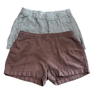 Old Navy Women's Striped and Brown Shorts